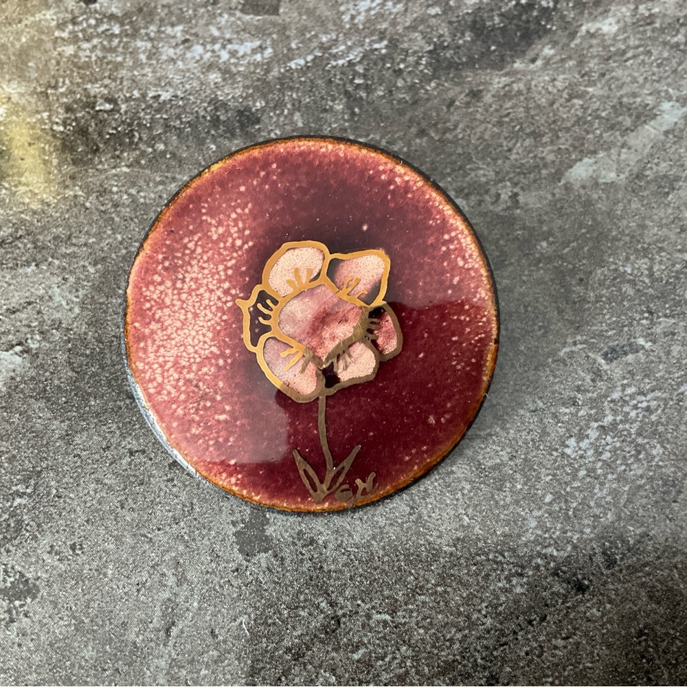 Vintage Enamel Brooch